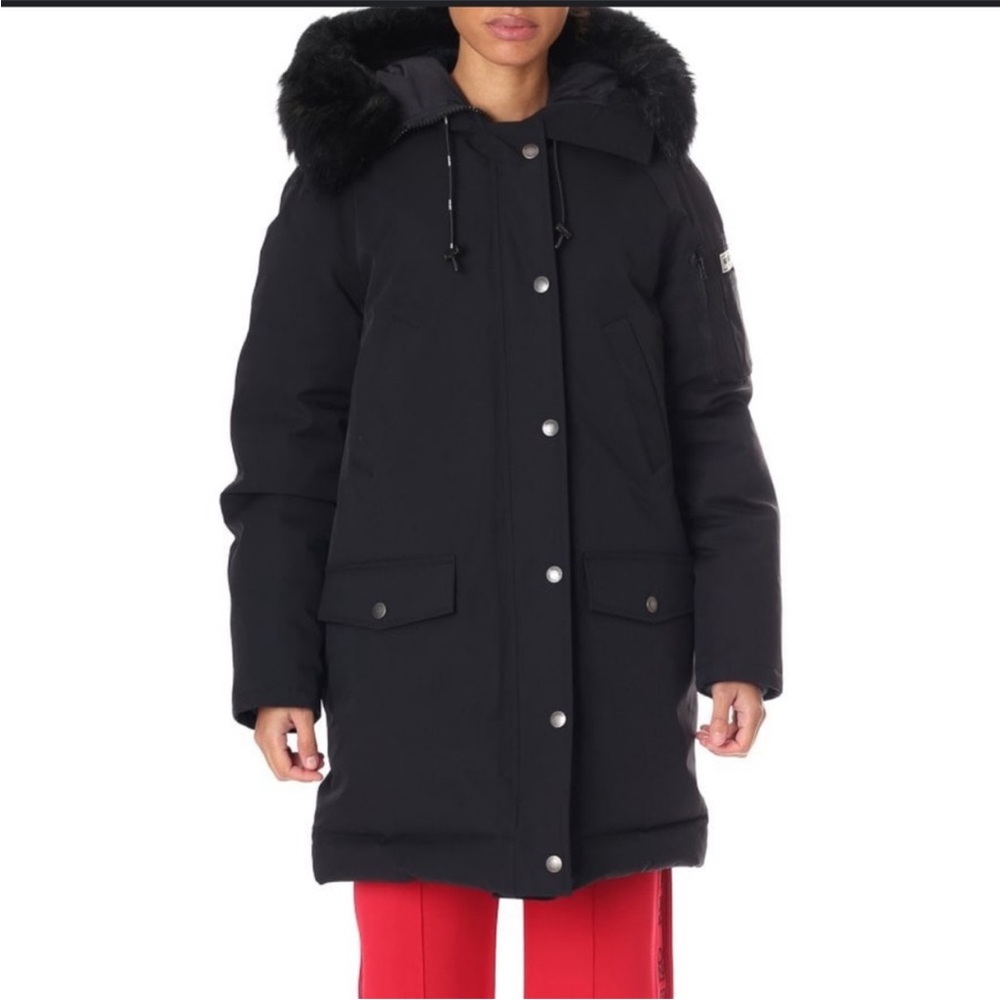 Kenzo black womens parka down coat